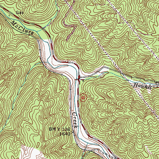 Topographic Map of Hatchet Branch, VA