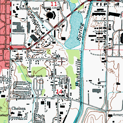 Topographic Map of Christian Fellowship Church, AL