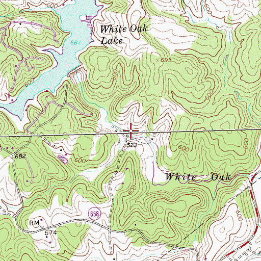 Topographic Map of Hatter Run, VA