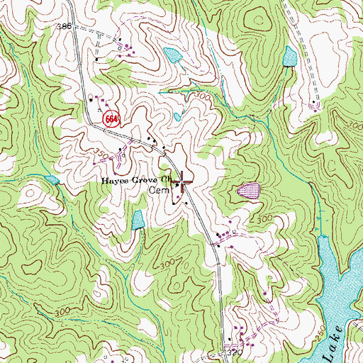 Topographic Map of Hayes Grove Church, VA