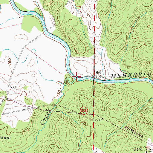 Topographic Map of Hays Creek, VA