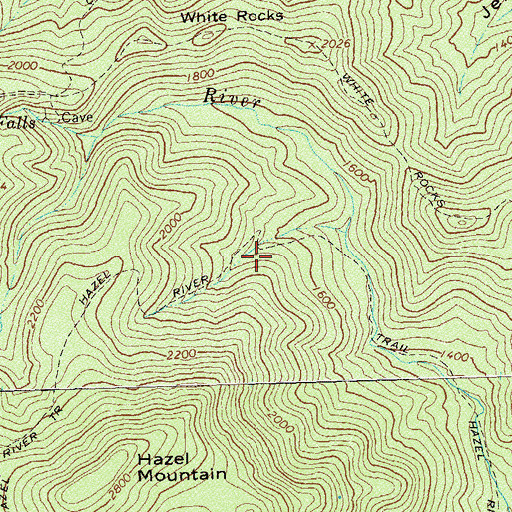 Topographic Map of Hazel River Trail, VA