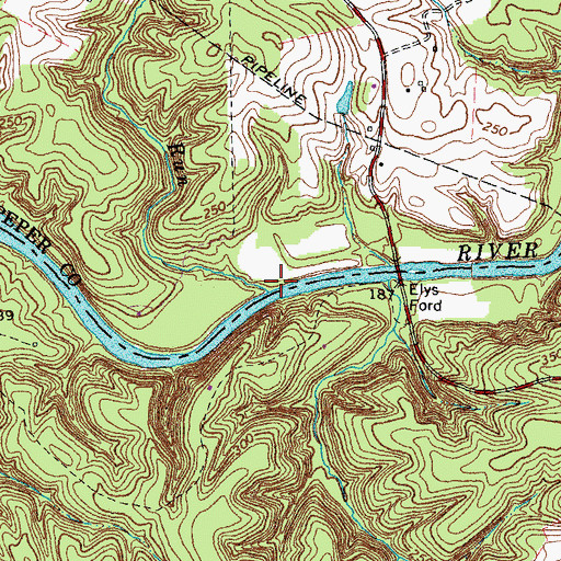 Topographic Map of Hazel Run, VA