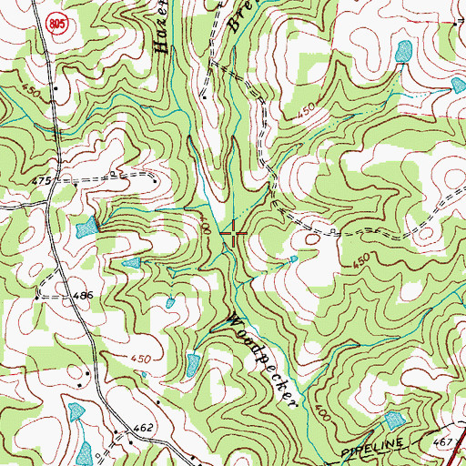 Topographic Map of Hazen Branch, VA