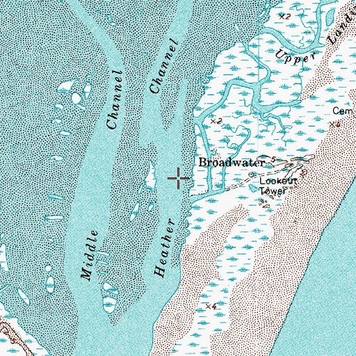 Topographic Map of Heather Channel, VA