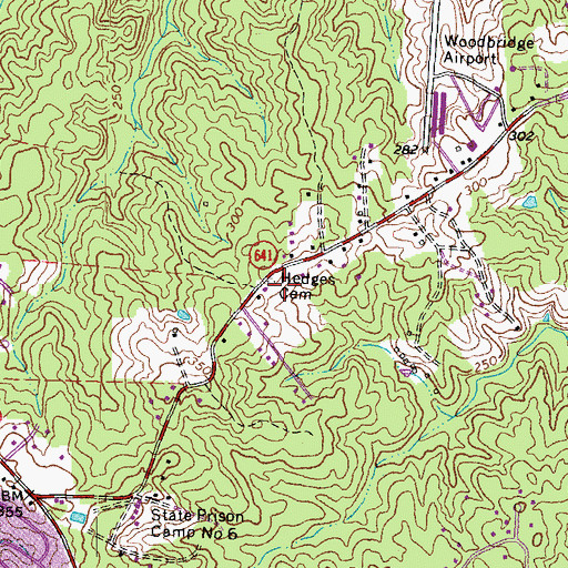 Topographic Map of Hedges Cemetery, VA