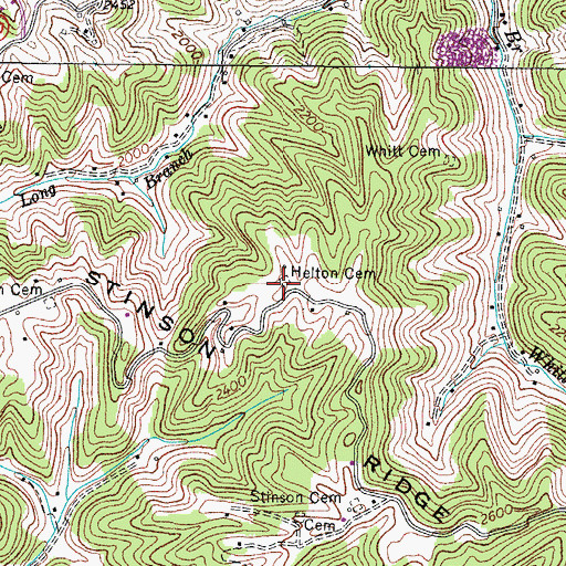 Topographic Map of Helton Cemetery, VA