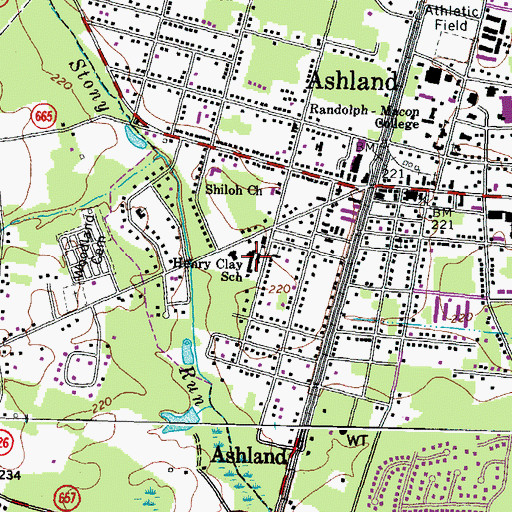 Topographic Map of Henry Clay Elementary School, VA
