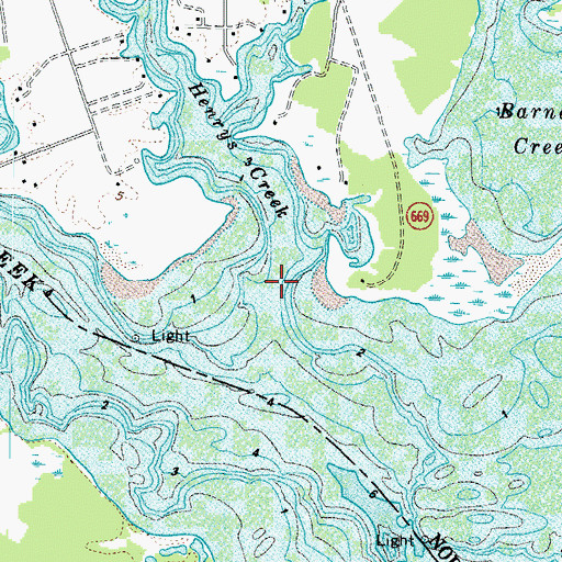 Topographic Map of Henrys Creek, VA
