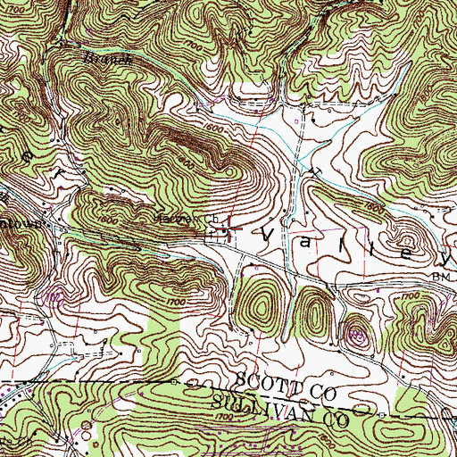Topographic Map of Herman Church, VA
