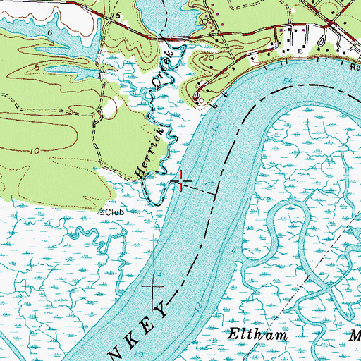 Topographic Map of Herring Creek, VA
