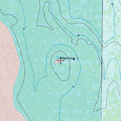 Topographic Map of Herring Island, VA