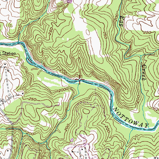 Topographic Map of Hickory Run, VA