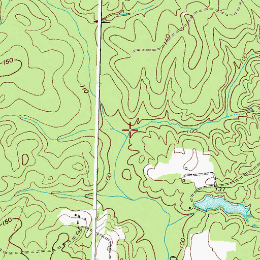 Topographic Map of Hickory Swamp, VA