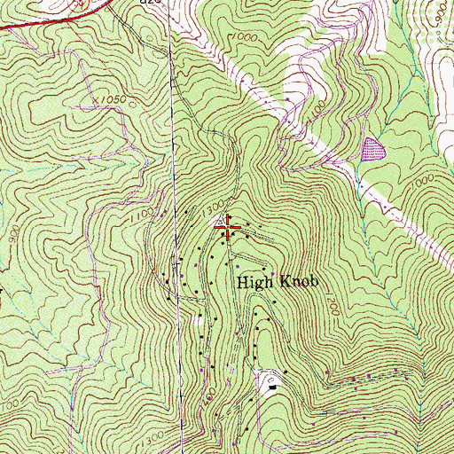 Topographic Map of High Knob, VA