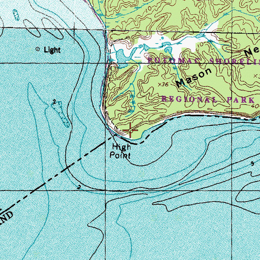 Topographic Map of High Point, VA