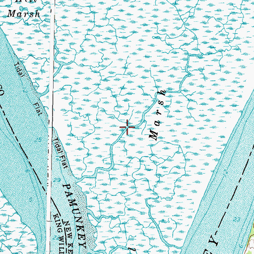 Topographic Map of Hill Marsh, VA