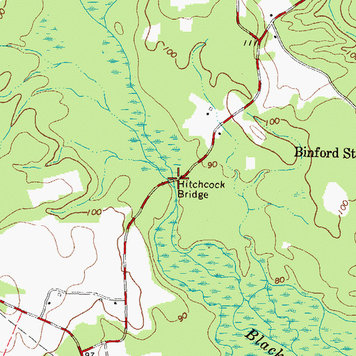 Topographic Map of Hitchcock Bridge, VA