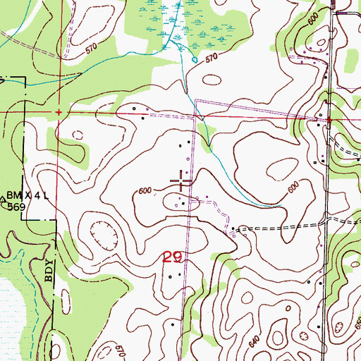 Topographic Map of Collier Cemetery, AL