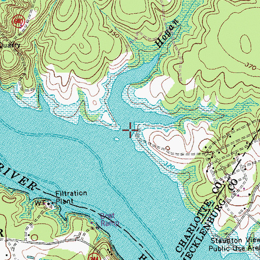 Topographic Map of Hogan Creek, VA