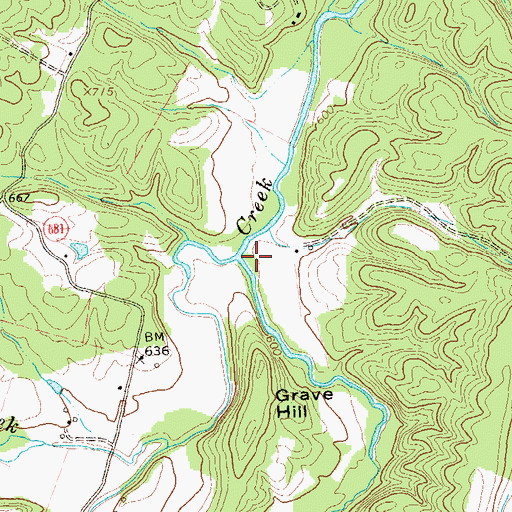 Topographic Map of Hogue Creek, VA