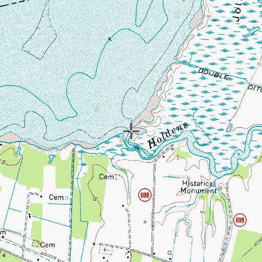 Topographic Map of Holdens Creek, VA