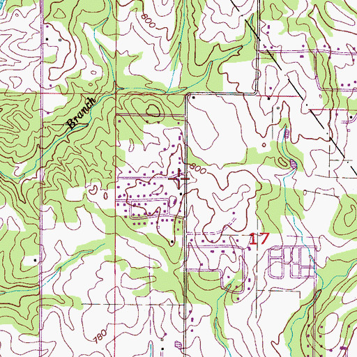 Topographic Map of Community Baptist Church, AL