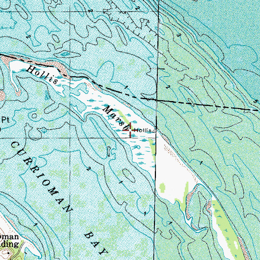 Topographic Map of Hollis Marsh, VA