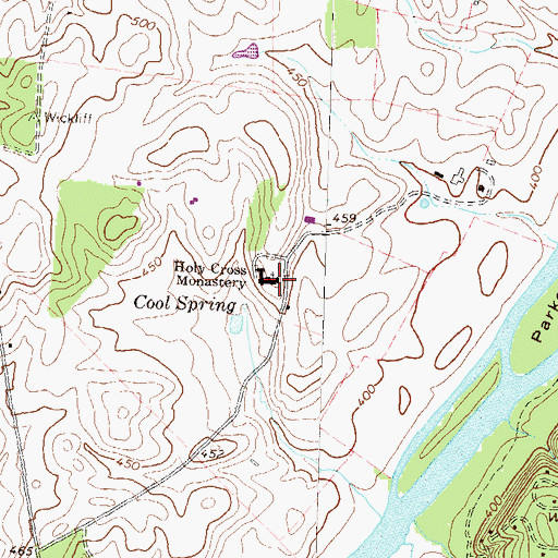 Topographic Map of Holy Cross Monastery, VA