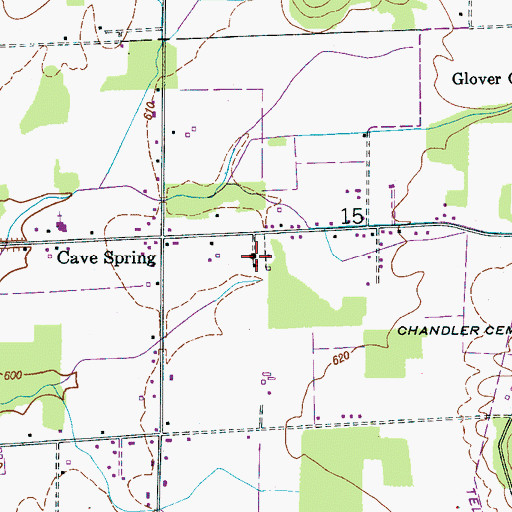 Topographic Map of Cave Spring School (historical), AL