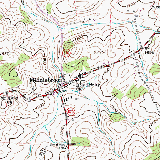 Topographic Map of Holy Trinity Church, VA