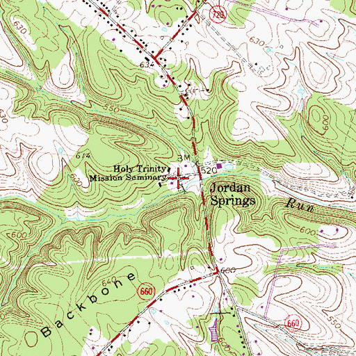 Topographic Map of Holy Trinity Mission Seminary, VA