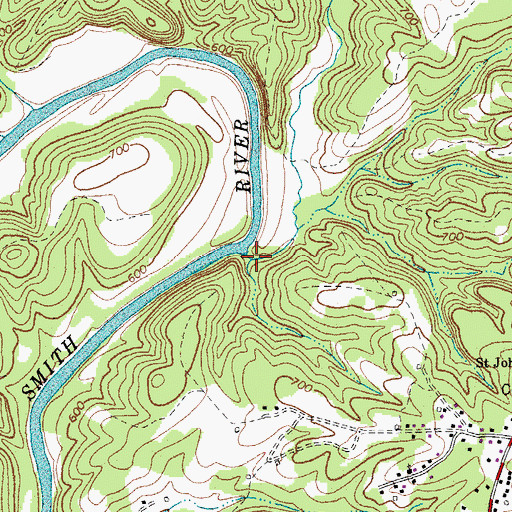 Topographic Map of Home Creek, VA