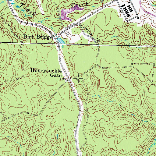 Topographic Map of Honeysuckle Gate, VA