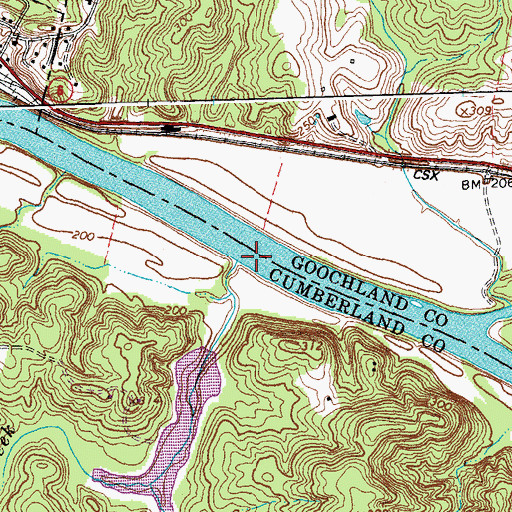 Topographic Map of Hooper Rock Creek, VA