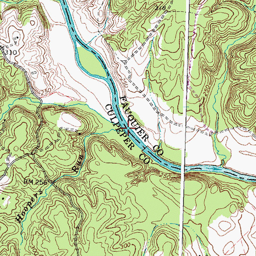 Topographic Map of Hoopers Run, VA