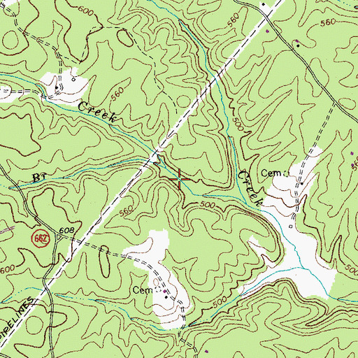 Topographic Map of Horse Branch, VA
