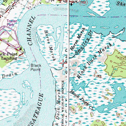 Topographic Map of Horse Marsh, VA