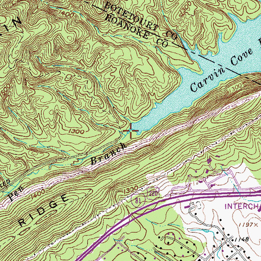 Topographic Map of Horse Pen Branch, VA