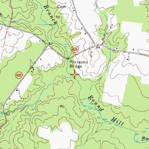 Topographic Map of Horsepen Branch, VA