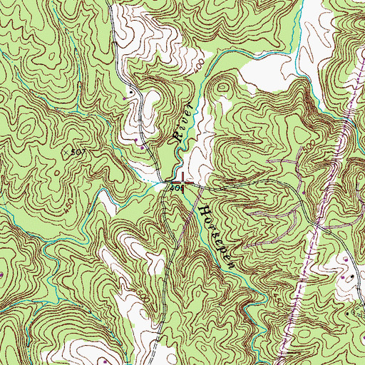 Topographic Map of Horsepen Creek, VA