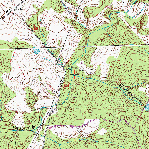 Topographic Map of Horsepen Creek, VA