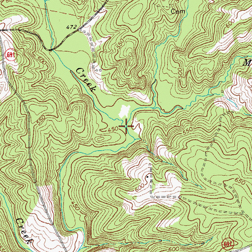 Topographic Map of Horsepen Creek, VA