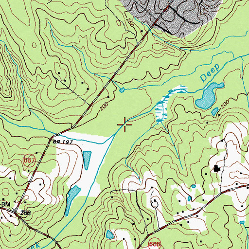 Topographic Map of Horsepen Creek, VA