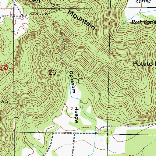 Topographic Map of Cross Cemetery, AL