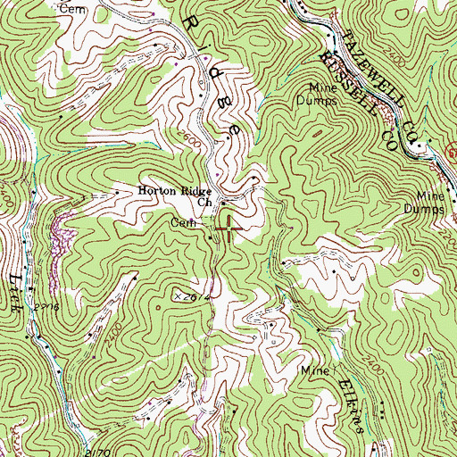 Topographic Map of Horton Ridge Church, VA