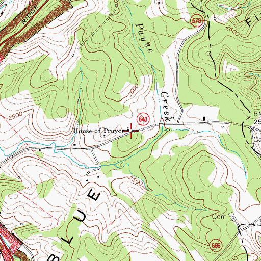 Topographic Map of House of Prayer, VA