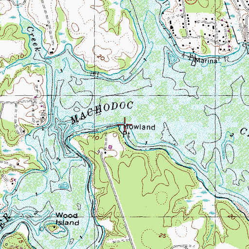 Topographic Map of Howland Point, VA