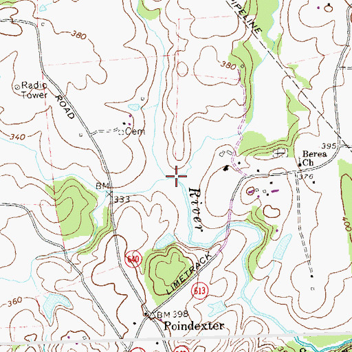 Topographic Map of Hudson Creek, VA