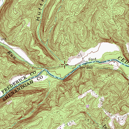 Topographic Map of Huffman Hollow, VA
